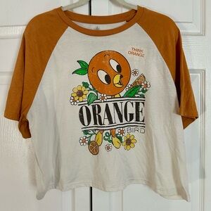 Large (L) Disney Orange Bird slouchy Crop Top